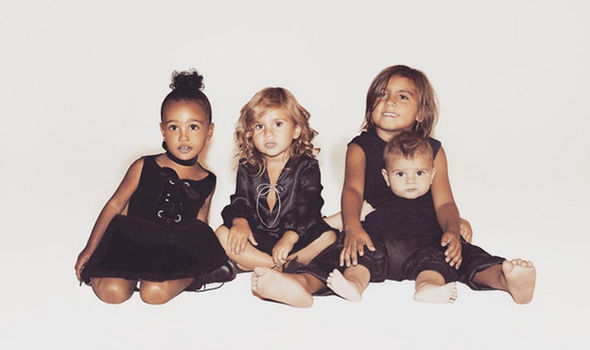 Kardashian kids in festive card