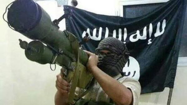 Aan Islamic State fighter is shown with man-portable air defense systems or MANPADS guided anti-tank missile. ecades of reckless arms trading and poorly regulated arms flow into Iraq have contributed to the Islamic State group's'large and lethal arsena