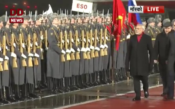 Narendra Modi gets red carpet welcome in Russia key deals to be sealed