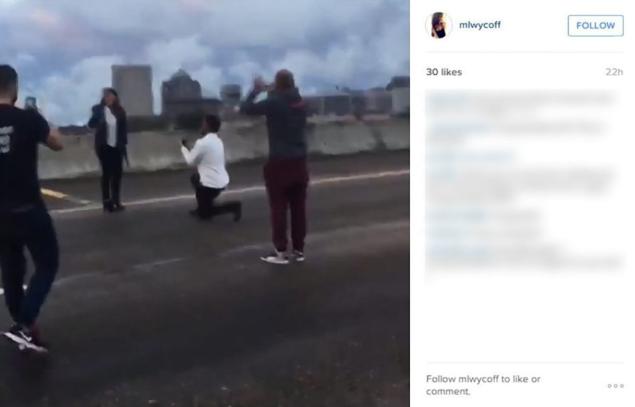 Vidal Valladares Navas has been charged for his viral highway marriage proposal which he posted on Instagram