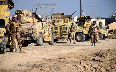 Iraqi soldiers in northern Ramadi Iraq. AP