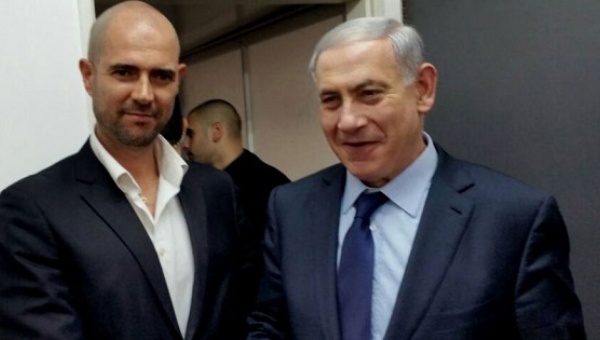 Israel Amir Ohana the first ever openly gay Member of the Knesset and Prime Minister Benjamin Netanyahu