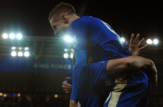 Jamie Vardy struck against Manchester United Saturday to break Ruud Van Nistelrooy's record of scoring in ten consecutive Premier League matches