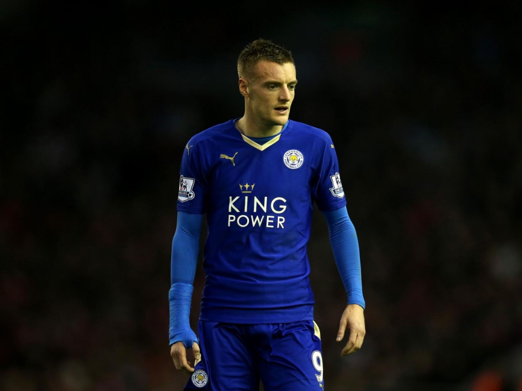 Jamie Vardy is being linked with a move to Manchester City Getty Images