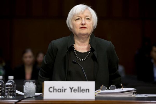 Federal Reserve Chair Janet Yellen arrives on Capitol