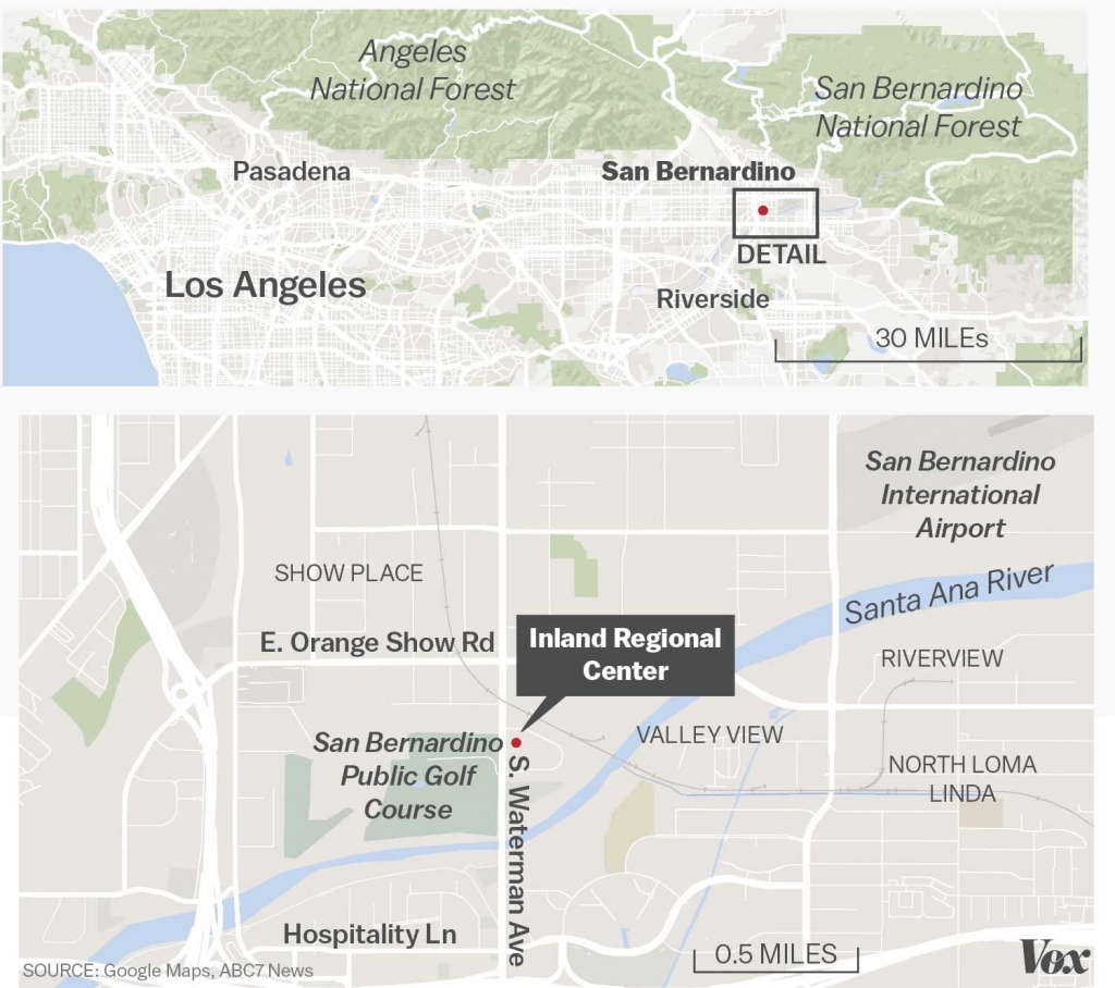 Map of the San Bernardino Inland Regional Center