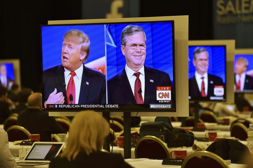 Donald Trump and Jeb Bush Dec. 15 2015