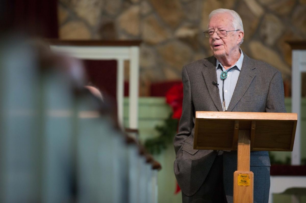 Former President Jimmy Carter announces death of his grandson Jeremy to Georgia church class