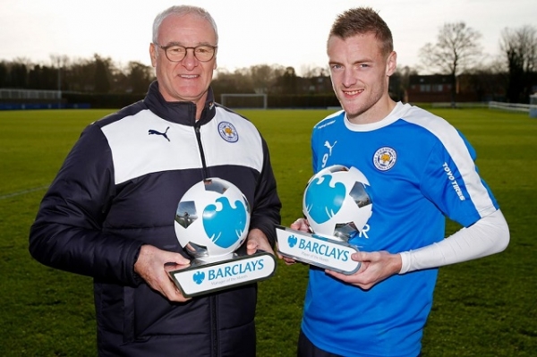 EPL Leicester Duo Vardy And Ranieri Sweep November Award