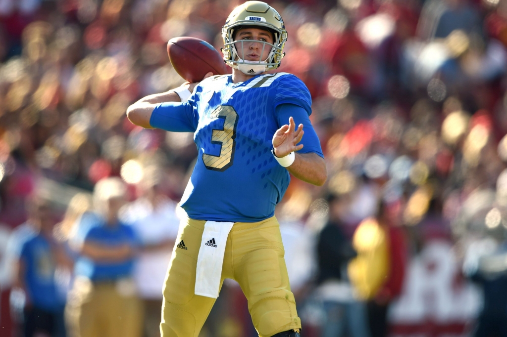 Josh Rosen and the Bruins will face the Nebraska Cornhuskers in the Foster Farms Bowl.- Kirby Lee-USA TODAY Sports