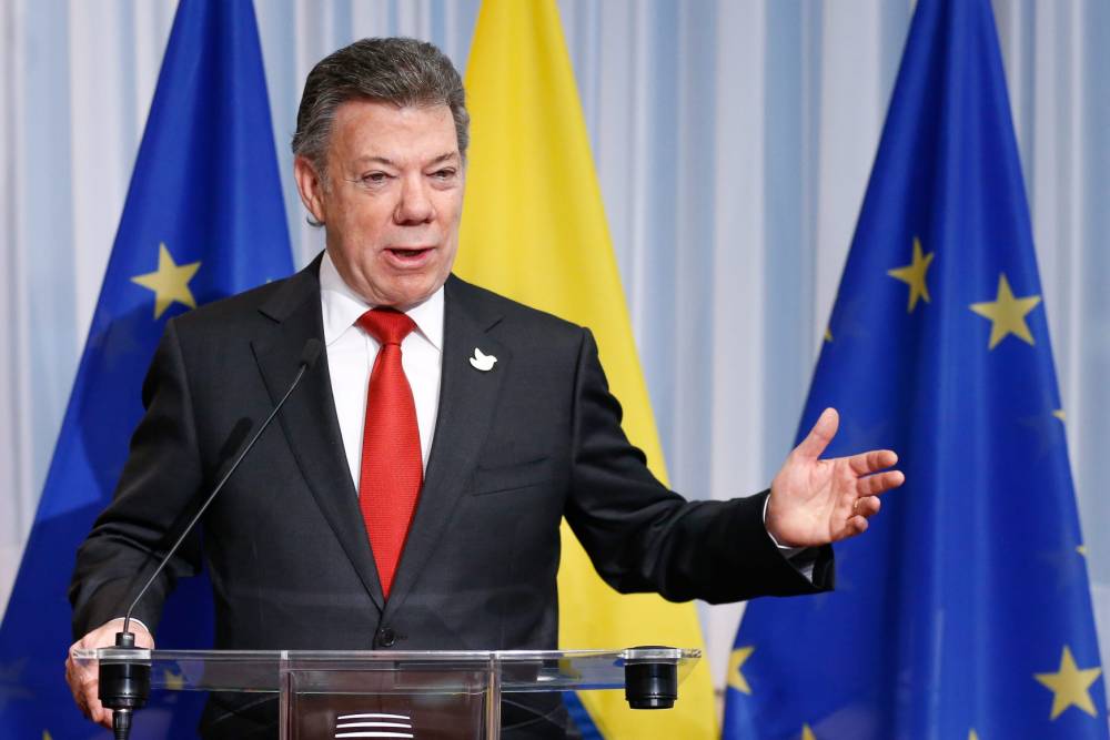 Juan Manuel Santos is pleased