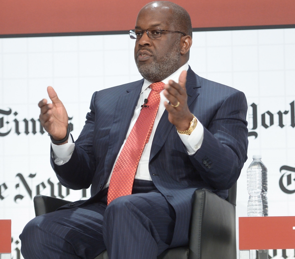 Kaiser Permanente CEO Bernard J. Tyson speaks onstage during a 2014 health conference at UC San Francisco