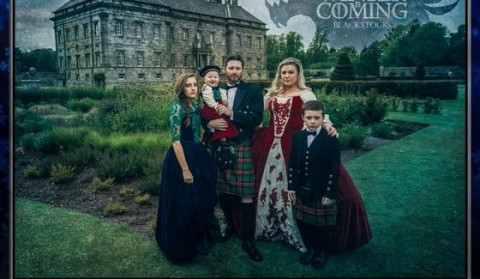 Kelly Clarkson & Blackstock GoT Christmas Card