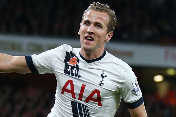 Tottenham's Harry Kane in action against Arsenal