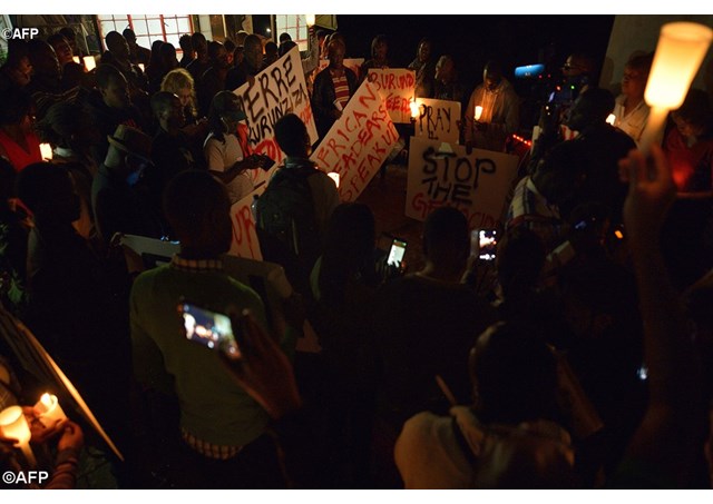 Kenyas and Burudians hold a prayer vigil in Nairobi Kenya to end the violence in Burundi- AFP