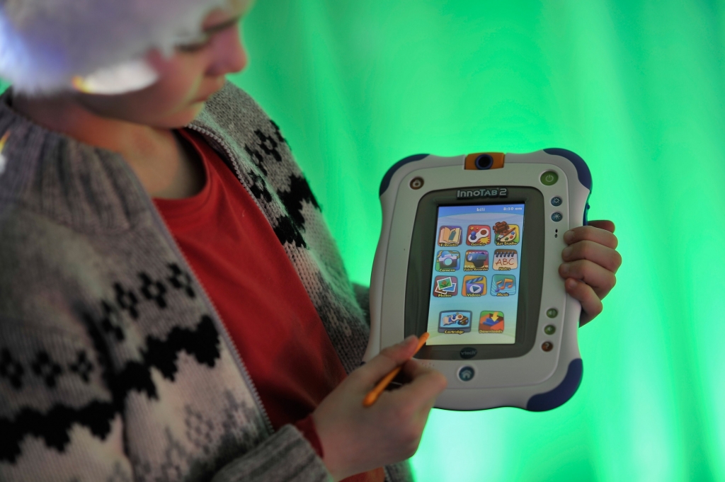 The VTech Inno Tab 2 at the launch of Dream Toys 2012 at St Mary's Church