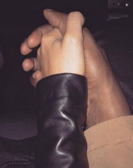 Kim also shared this snap of her holding hands with Kanye