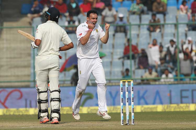 Kyle Abbott picked up a five-wicket haul and wrapped up India's innings soon after lunch keeping them down to 334