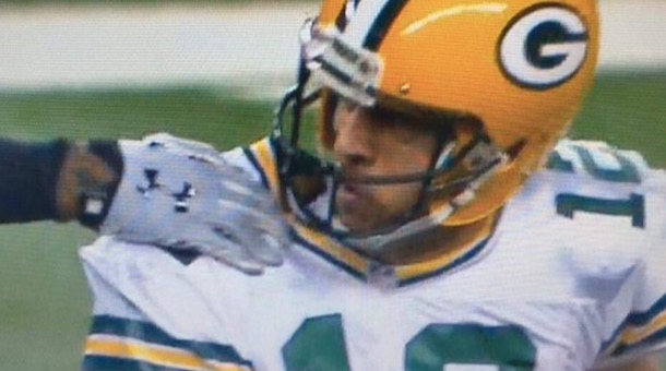 Devin Taylor facemask Aaron Rodgers