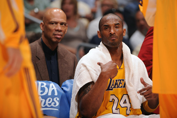 Lakers legend Kareem Abdul Jabbar pens a poem to fellow Lakers legend Kobe Bryant on his impending retirement.		Andrew D. Bernstein  Getty Images