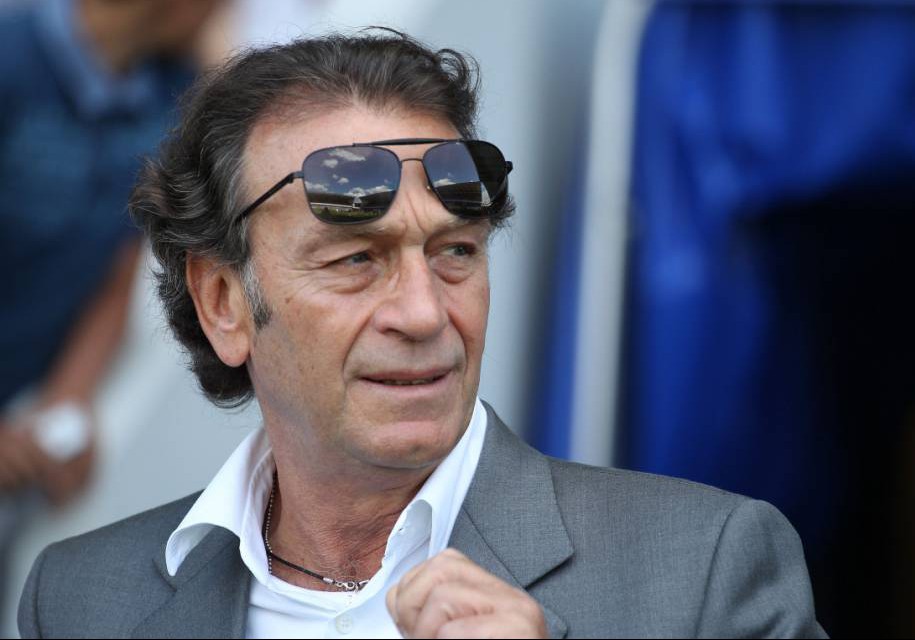 REX Shutterstock Massino Cellino the Leeds United chairman  owner before the game. Millwall v Leeds United Sky Bet Championship Football The Den London Britain- 09 Aug 2014