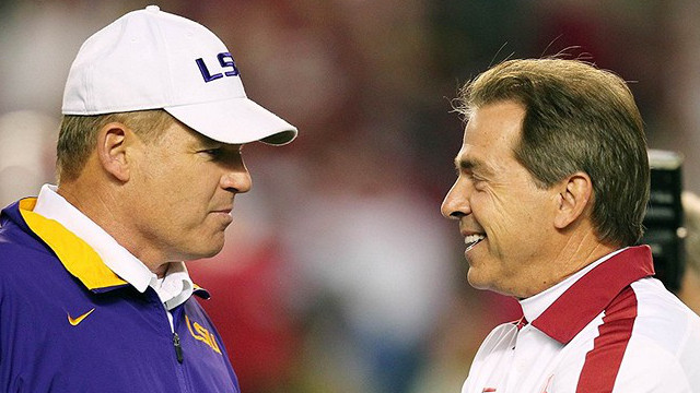 Warm Fuzzy Feelings Aside Les Miles Still Has to Prove He Can Beat Saban