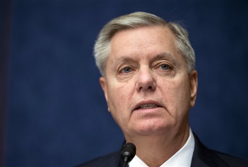 Sen. Lindsey Graham R-S.C. speaks on Capitol Hill in Washington. Graham about to enter the crowded GOP field of presidential hopefuls has announced he's retiring from the Air Force Reserve. The South Carol