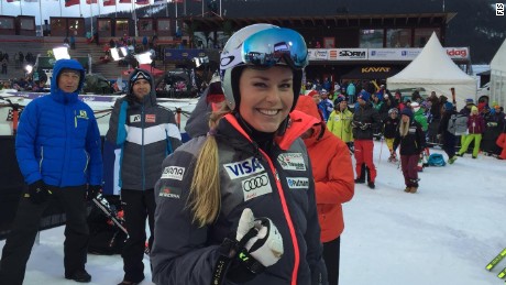 Lindsey Vonn had plenty to smile about in Sweden after a fourth straight World Cup victory