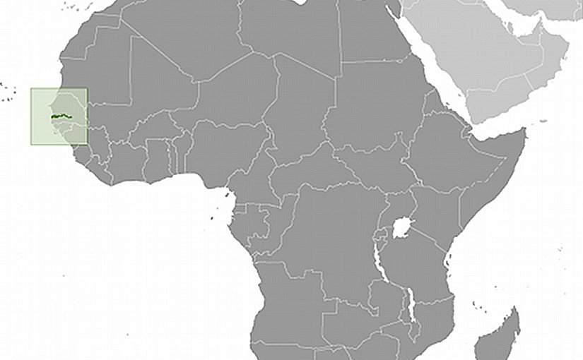 Location of Gambia. Source CIA World Factbook