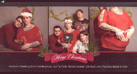 Student in Michigan hires fake family for Christmas card prank story image