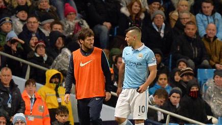 Sergio Aguero limped out of Manchester City's victory over Southampton