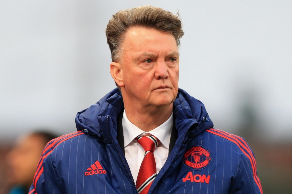 Manchester United manager Louis van Gaal during the Champions League match against Wolfsburg at Old Trafford