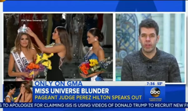 Perez Hilton Miss Universe 2015