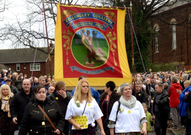 March organisers Lisa Cheney and Kirsten Sinclair at today's event in Knottingley