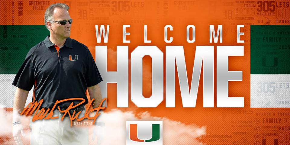 University of Miami names Mark Richt as next football coach