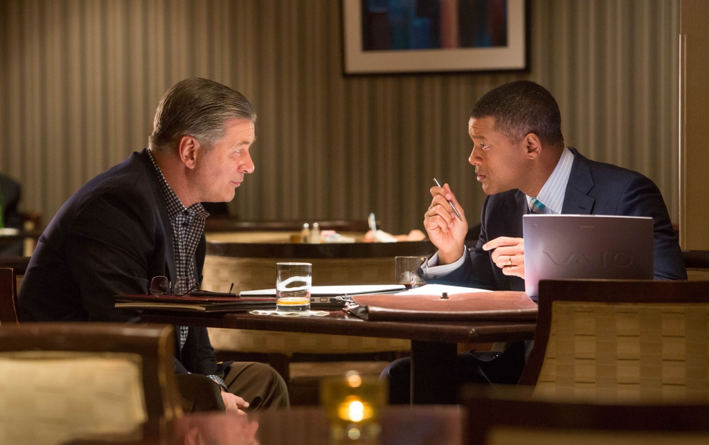 1286100- Concussion Alec Baldwin left and Will Smith star in Columbia