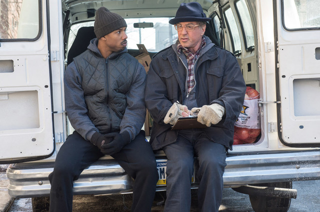 Michael B. Jordan and Sylvester Stallone star in'Creed. Click