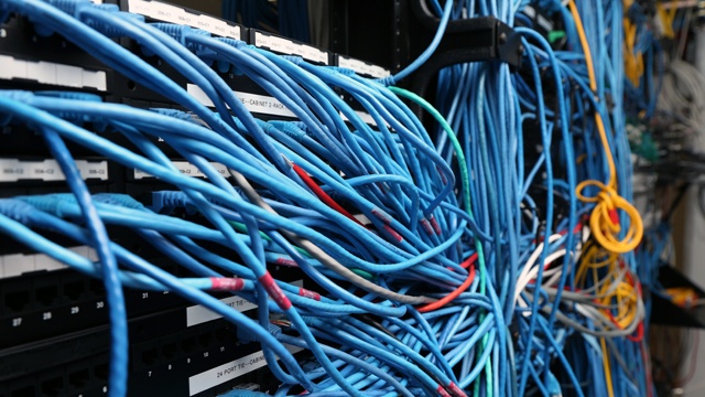 Computer server room cables