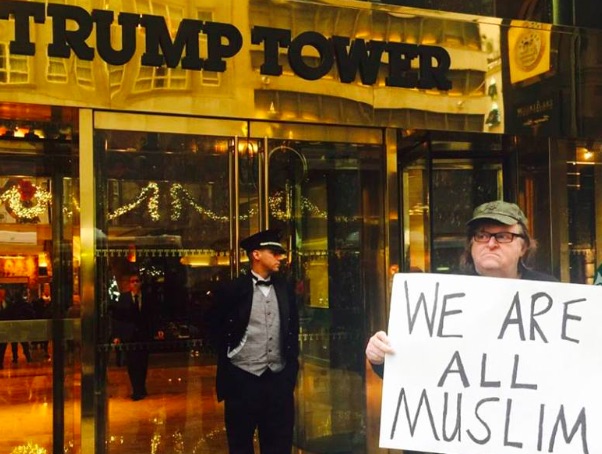 Michael Moore launches #WeAreAllMuslim campaign against Donald Trump