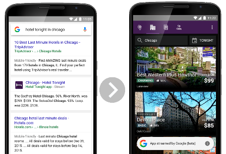 Google to stream mobile apps to Android users searching the Web for content