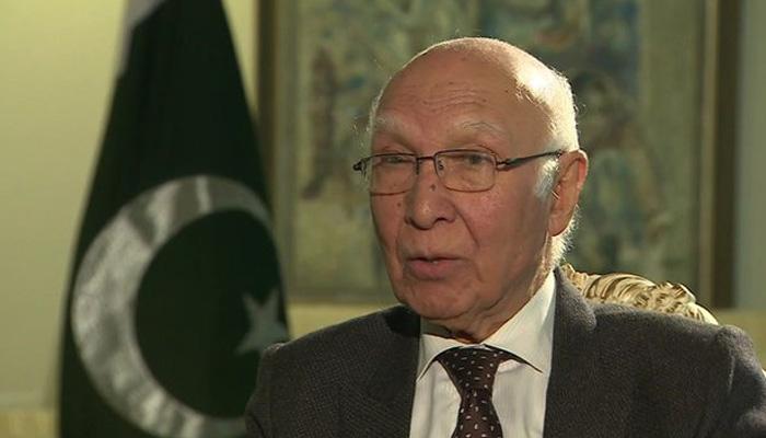 Not fair to expect much from Indo Pak talks next month Sartaj Aziz