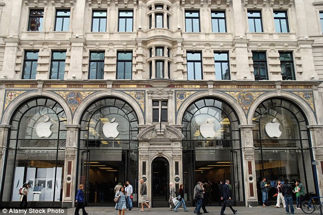 Mr White took his iPhone 5 for repairs at the Regent Street branch of the Apple store