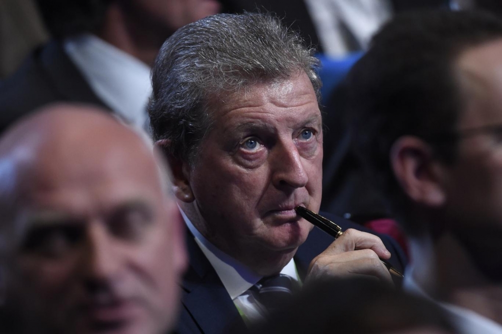 Much to ponder Hodgson watches on during the Euro 2016 draw Getty