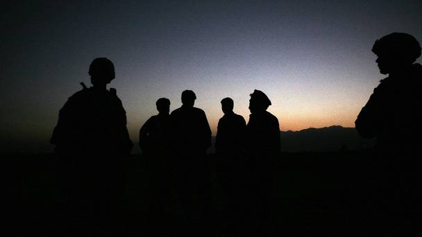 US Army soldiers in a patrol of Qalanderkhail outside Bagram Air Field in Afghanistan