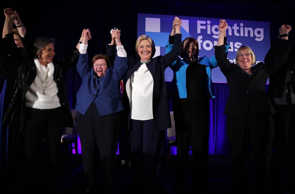 Image Female Senators Hold A'Women For Hillary Endorsement Event With The Presidential Candidate