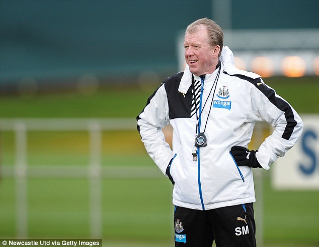 Newcastle manager Steve Mc Claren appeared in high spirits during the club's training session on Friday