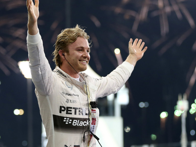 Nico Rosberg celebrates his victory