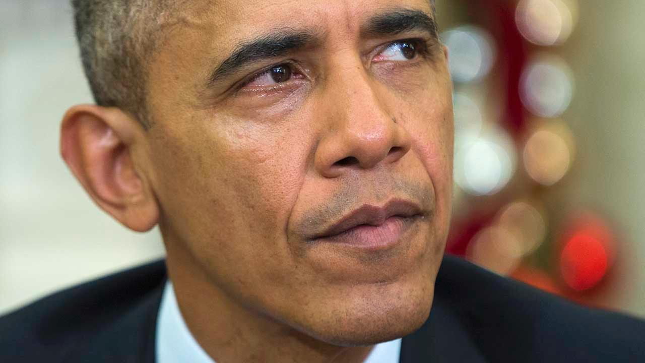 President Barack Obama makes a statement on the San Bernardino terror attack in the Oval Office of the White House on Thursday Dec. 3 2015