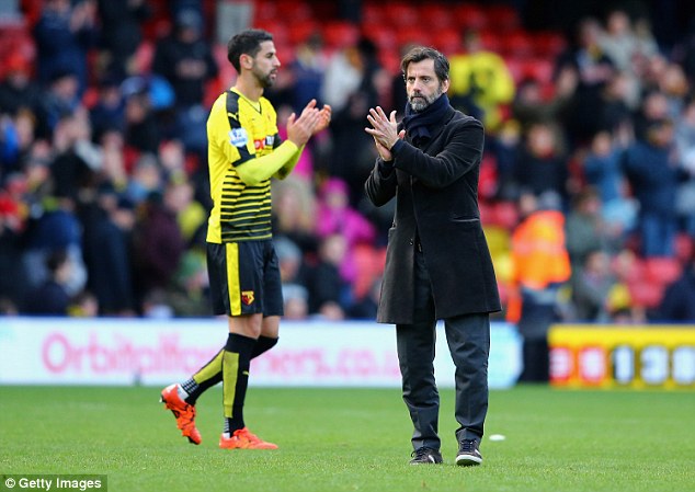 The Watford boss seen here after the defeat by Man United has words of warning for Grealish