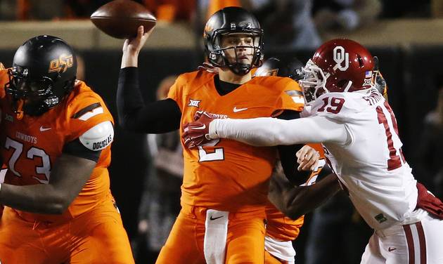 Oklahoma St. QB Rudolph doesn't start plays in 2nd quarter